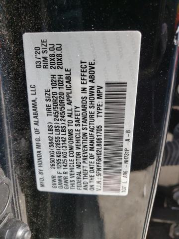 5FNYF6H02LB061705 Honda Pilot Elite
