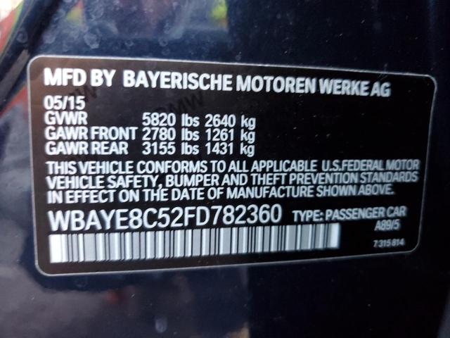 VIN WBAYE8C52FD782360 2015 BMW 7 Series, 750LI LI no.12