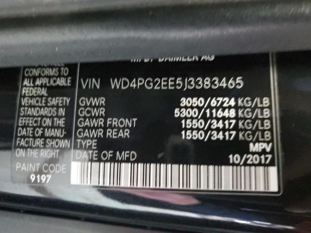 WD4PG2EE5J3383465 | 2018 MERCEDES-BENZ METRIS