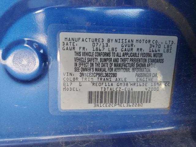 3N1CE2CP9EL362280 Nissan Versa Note S