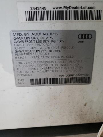 WA1VCBFP1GA025565 2016 AUDI SQ5 - Image 12