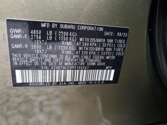 4S4BTALC4R3166847 | 2024 SUBARU OUTBACK ON