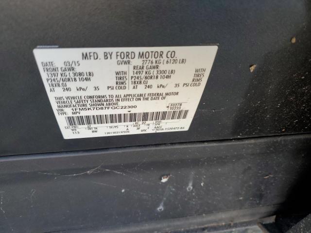 2015 FORD EXPLORER X - 1FM5K7D87FGC22300