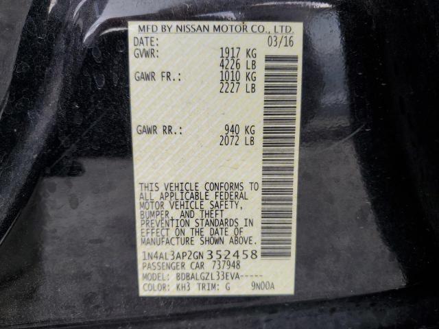 1N4AL3AP2GN352458 Nissan ALTIMA 2.5
