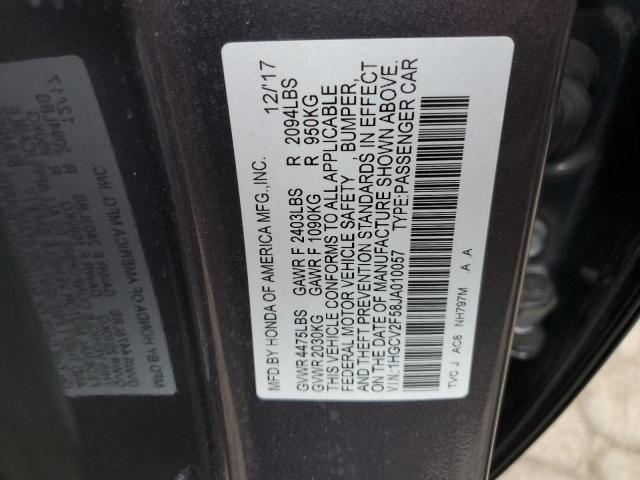 2018 HONDA ACCORD EXL - 1HGCV2F58JA010057