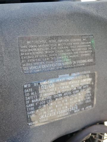 2008 KAWASAKI ZX1000 E - JKAZXCE158A013428
