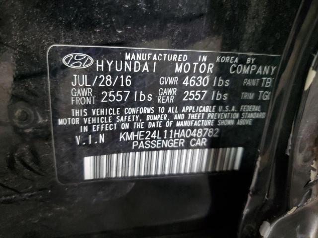 KMHE24L11HA048782 | 2017 HYUNDAI SONATA HYB