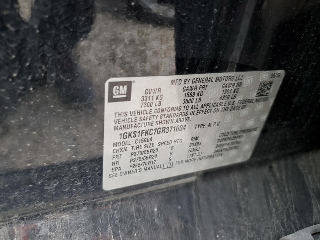 1GKS1FKC7GR371604 GMC Yukon Xl C1500 Sle