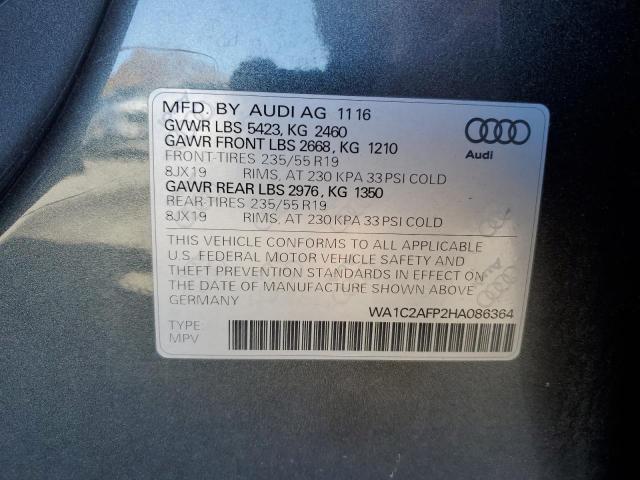 VIN WA1C2AFP2HA086364 2017 Audi Q5, Premium no.13