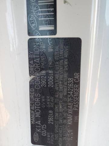 KNAFX6A87F5421638 KIA FORTE EX