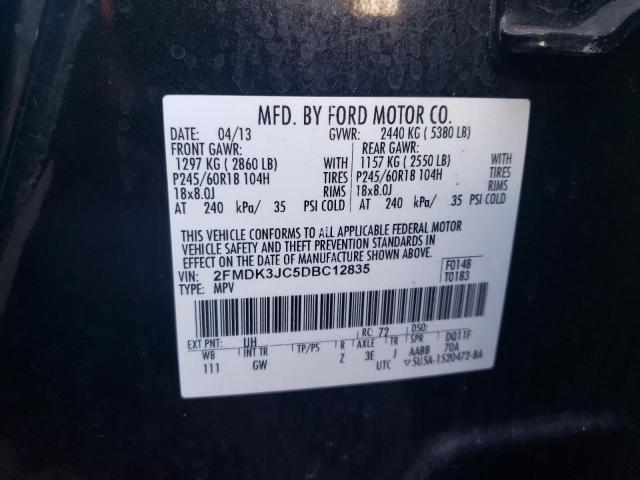 2FMDK3JC5DBC12835 2013 FORD EDGE, photo no. 13