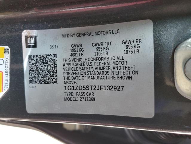 1G1ZD5ST2JF132927 | 2018 CHEVROLET MALIBU LT