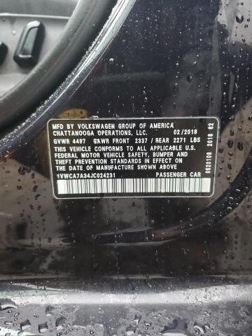 2018 VOLKSWAGEN PASSAT SEL - 1VWCA7A34JC024231