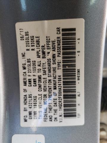 2017 HONDA ACCORD EXL 1HGCR2F96HA247664  70319473