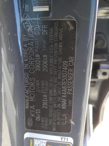 KNAFX4A87E5107409 KIA FORTE EX