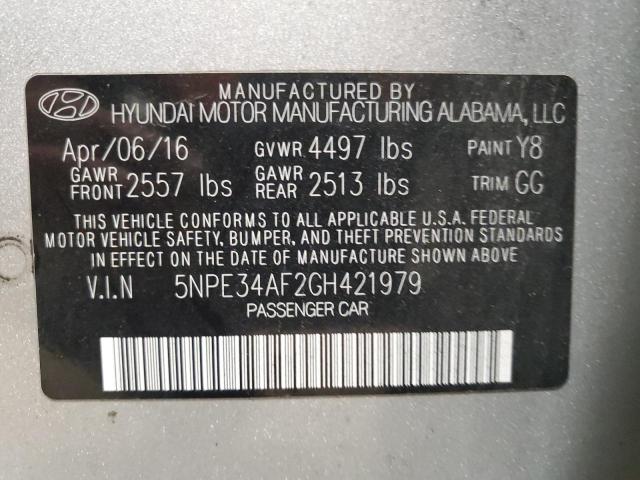 5NPE34AF2GH421979 | 2016 HYUNDAI SONATA SPO