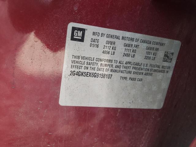 2G4GK5EX6G9158107 Buick Regal
