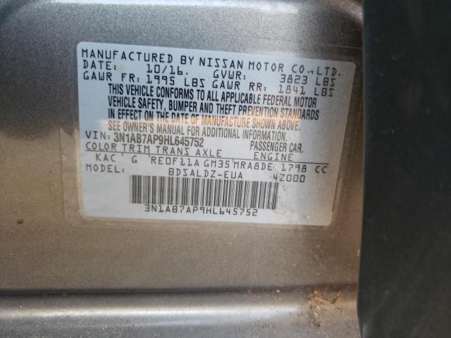 3N1AB7AP9HL645752 | 2017 NISSAN SENTRA S