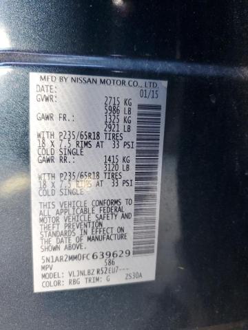  NISSAN PATHFINDER 2015 Синій
