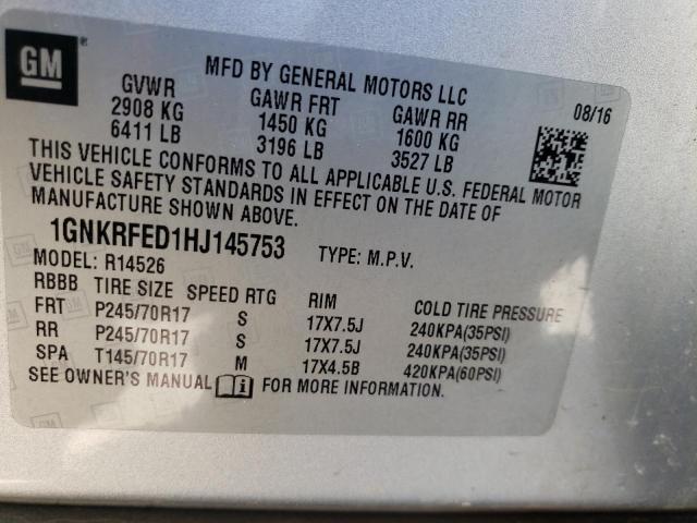 1GNKRFED1HJ145753 | 2017 CHEVROLET TRAVERSE L