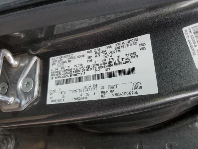 1FMCU0G73FUB75117 | 2015 FORD ESCAPE SE