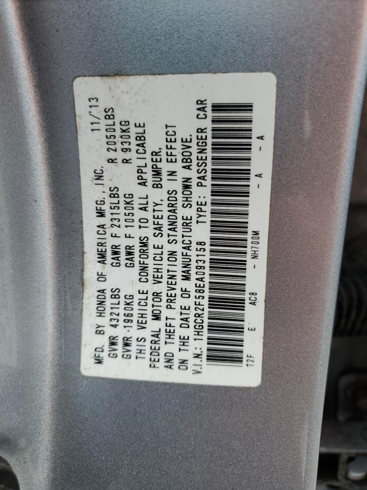 1HGCR2F58EA093158 2014 Honda Accord Sport