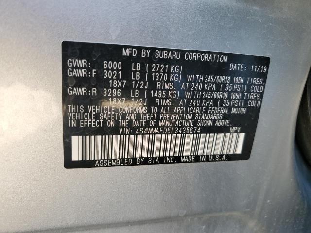 4S4WMAFD5L3435674 Subaru Ascent Premium