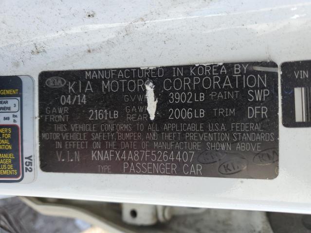 KNAFX4A87F5264407 KIA FORTE EX