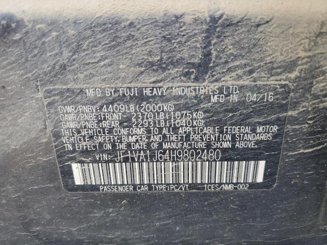 JF1VA1J64H9802480 Subaru Wrx Limited