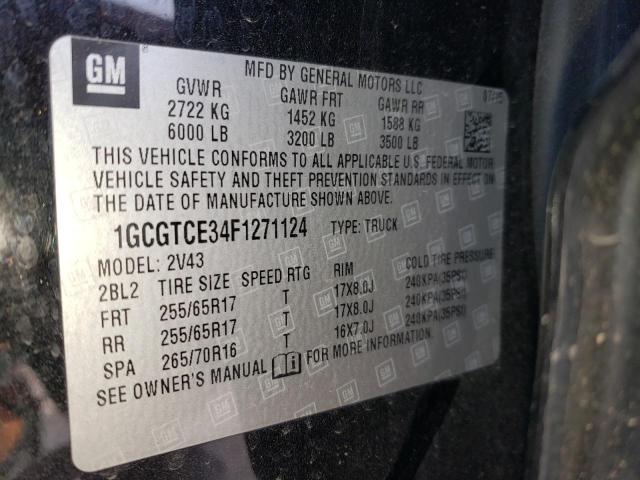 1GCGTCE34F1271124 | 2015 CHEVROLET COLORADO Z