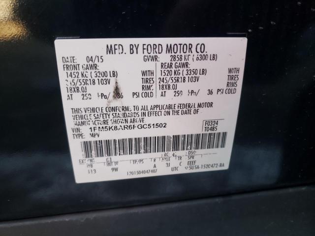 1FM5K8AR6FGC51502 | 2015 FORD EXPLORER P