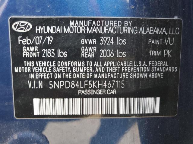 2019 HYUNDAI ELANTRA SE - 5NPD84LF5KH467115