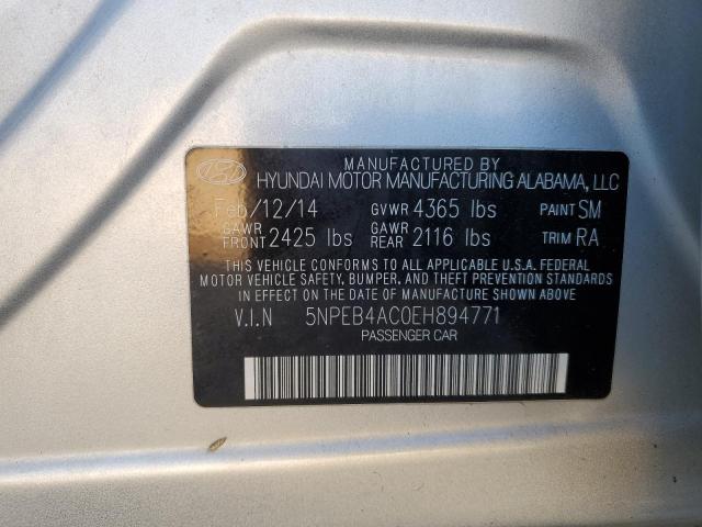 5NPEB4AC0EH894771 | 2014 HYUNDAI SONATA GLS