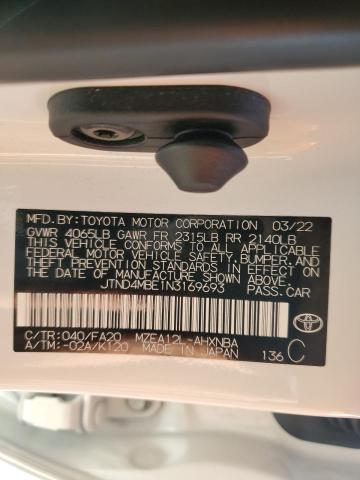 2022 TOYOTA COROLLA SE - JTND4MBE1N3169693