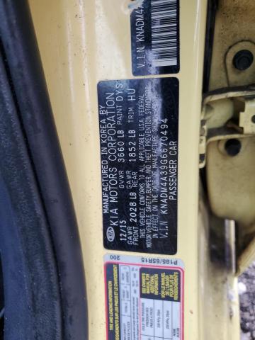 KNADM4A39G6670494 KIA RIO LX