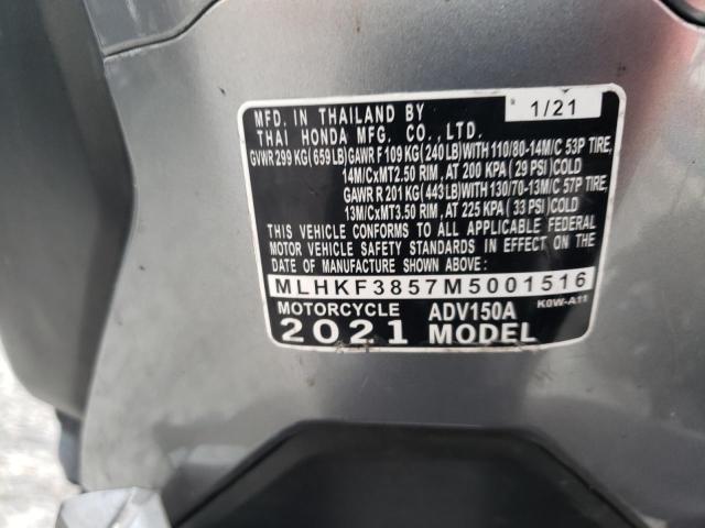 2021 HONDA ADV150 A - MLHKF3857M5001516