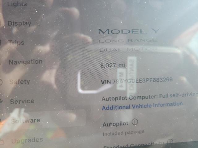 7SAYGDEE3PF683269 | 2023 Tesla model y