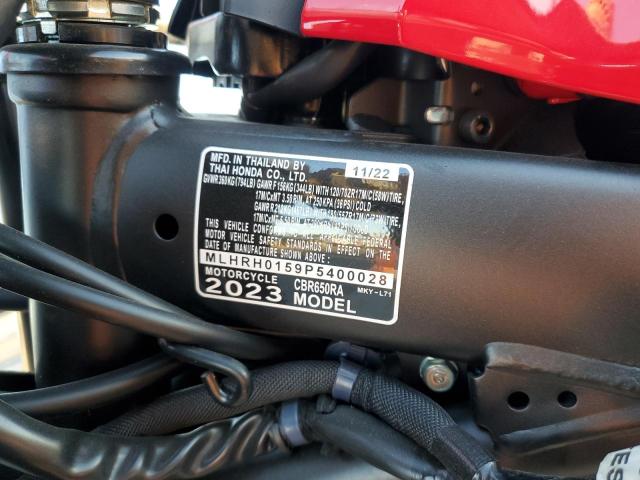2023 HONDA CBR650 RA MLHRH0159P5400028
