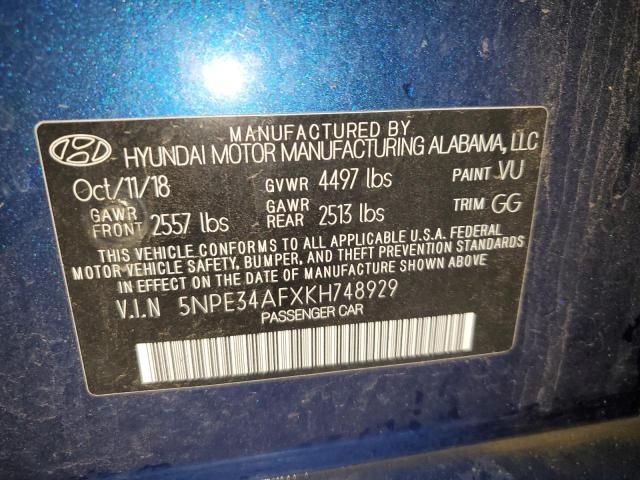 5NPE34AFXKH748929 | 2019 HYUNDAI SONATA LIM