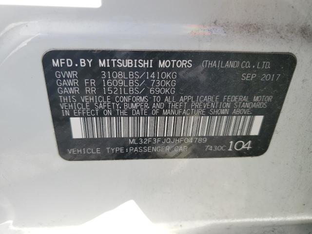 ML32F3FJ0JHF04789 Mitsubishi Mirage G4 Es