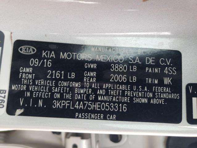 3KPFL4A75HE053316 KIA FORTE LX