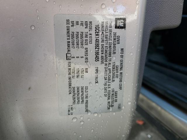 1GCEK14X88Z186455 2008 Chevrolet Silverado K1500