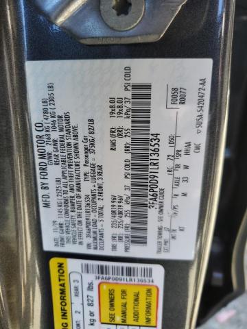 VIN 3FA6P0D91LR136534 2020 Ford Fusion, Titanium no.12