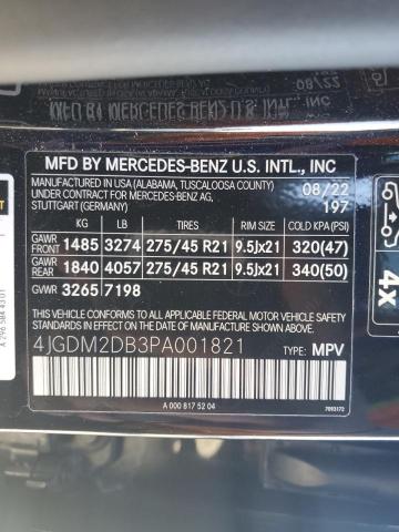 2023 MERCEDES-BENZ EQS SUV 45 - 4JGDM2DB3PA001821
