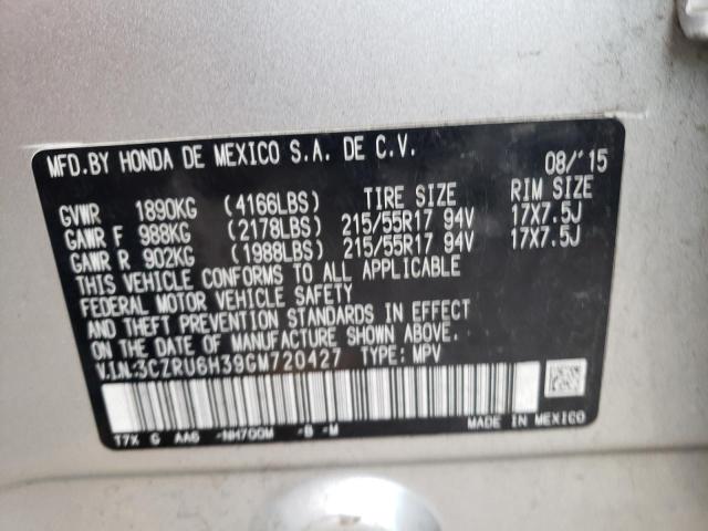 3CZRU6H39GM720427 Honda HR-V LX