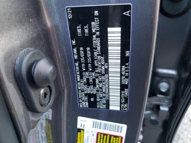 VIN 5TDZZRAH3NS098788 2022 Toyota Highlander, L no.12