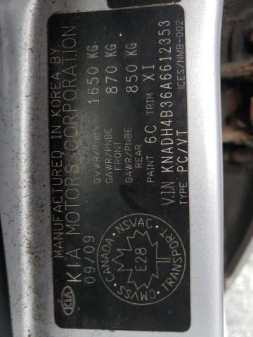 2010 Kia Rio Lx VIN: KNADH4B36A6612353 Lot: 78217653