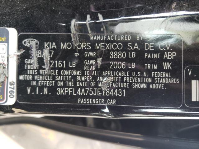 3KPFL4A75JE184431 | 2018 KIA FORTE LX