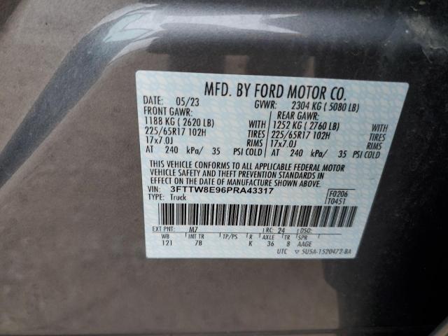 3FTTW8E96PRA43317 Ford Maverick Xl