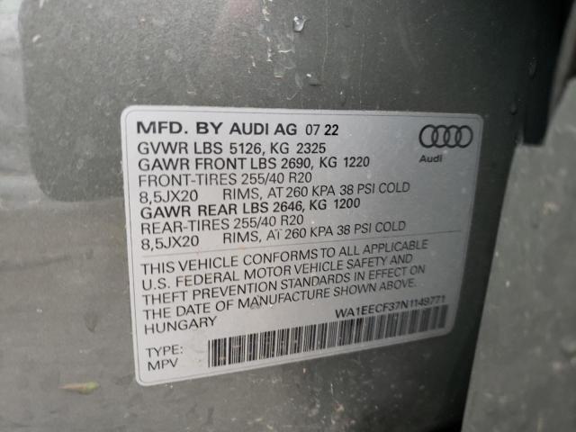 WA1EECF37N1149771 | 2022 Audi q3 premium plus s line 45